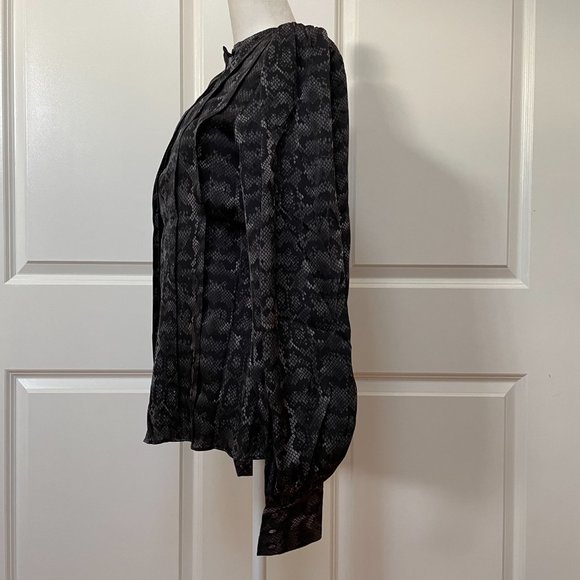 Renee Snake-print Silk Satin Blouse from ANINE BING - Picture 6 of 10